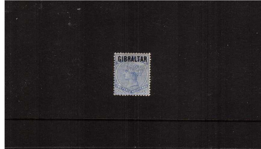 The 2d Ultramarine of ''BERMUDA'' overprinted ''GIBRALTAR''.<br/>A lovely lightly mounted mint single. 
