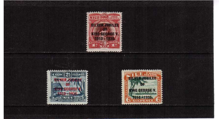 Silver Jubilee set of three lightly mounted mint.<br/><b>SEARCH CODE: 1935JUBILEE</b>