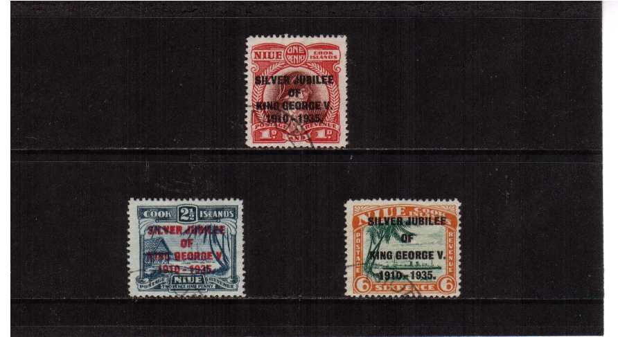 Silver Jubilee set of three superb fine used.<br/><b>SEARCH CODE: 1935JUBILEE</b>