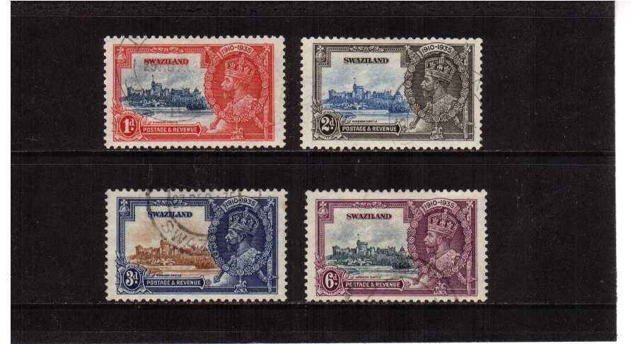 Silver Jubilee set of four superb fine used.<br/><b>SEARCH CODE: 1935JUBILEE</b><br/><b>ZQR</b>