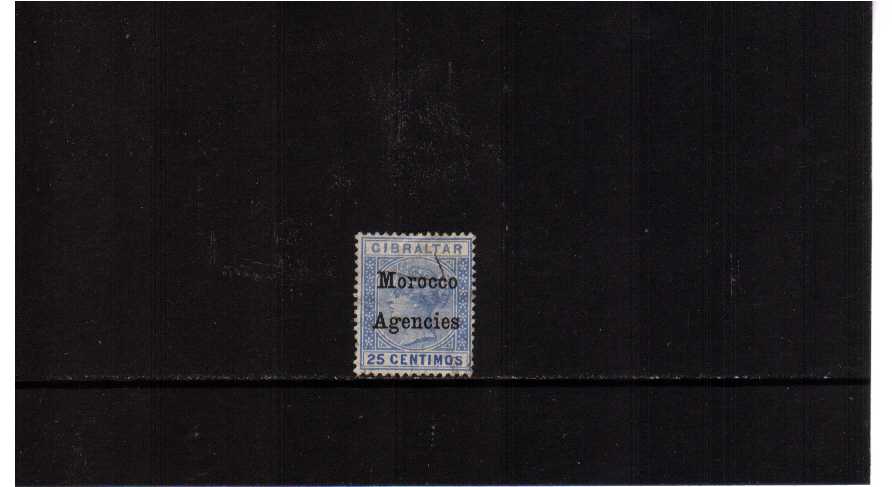 the 25c Ultramarine fine used showing a deformed 