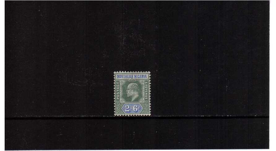 2/6d Green and Ultramarine on chalky paper lightly mounted mint