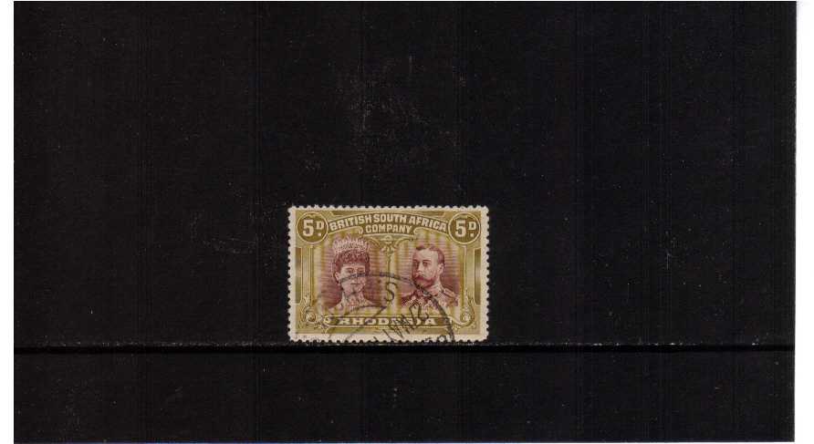 5d Purple-brown and Olive-green superb fine used