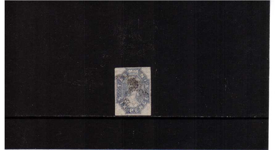 TASMANIA - 6d Slate-violet superb fine used with four margins
