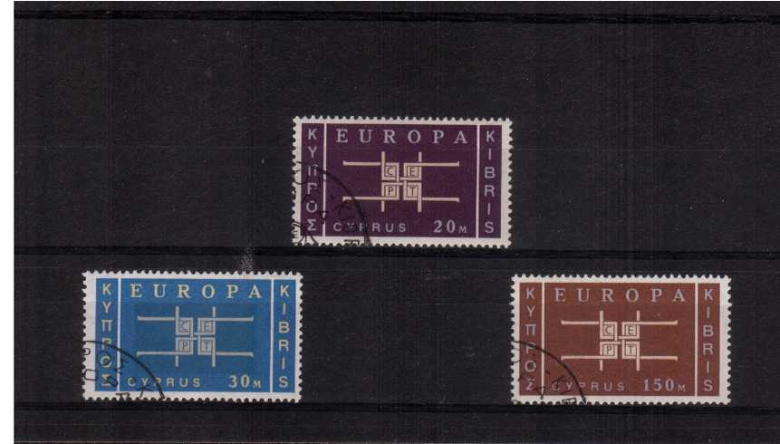 EUROPA - Squares set of three superb fine used.