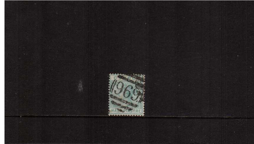 pi Emerald-Green - Watermark Crown CC<br/>A superb fine used single cancelled with crisp upright ''969''. A pretty stamp.