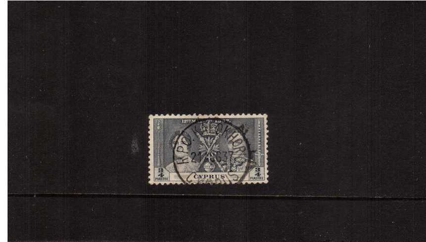 Coronation pi Grey<br/>
A stunning stamp cancelled with a crisp upright central circular date stamp reading ''R.P.O. KALOKHORIO'' A stunning stamp!