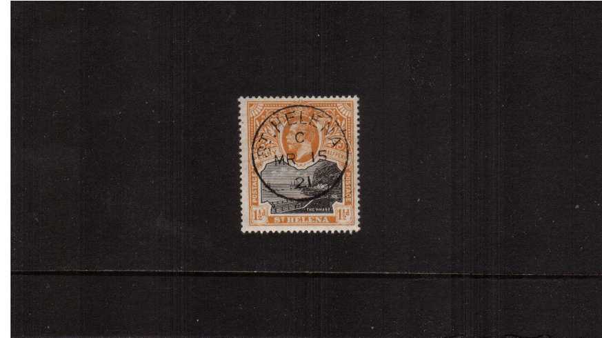 1d Black and Dull Orange. A stunning bright and fresh stamp cancelled with a ''socked on the nose'' upright steels CDS dated MR 15 21. Exceptional and so pretty!! 
 <br/><b>ZDZ</b>