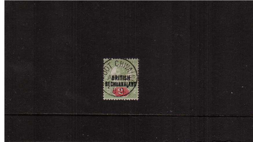 ''BRITISH BECHUANALAND'' overprint on GB 2d Grey-Green and Carmine cancelled with an upright steel CDS for 
GROOT CHWAING dated AP 30 94.  A rare Bechuanaland postmark! 
<br/><b>ZDZ</b>