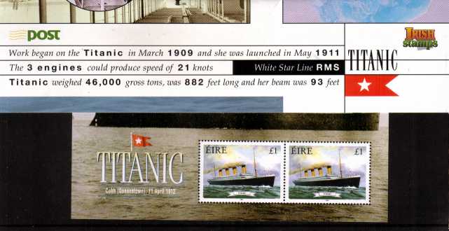 Maritime Heritage<br/>
The Titanic minisheet in official presentation pack.