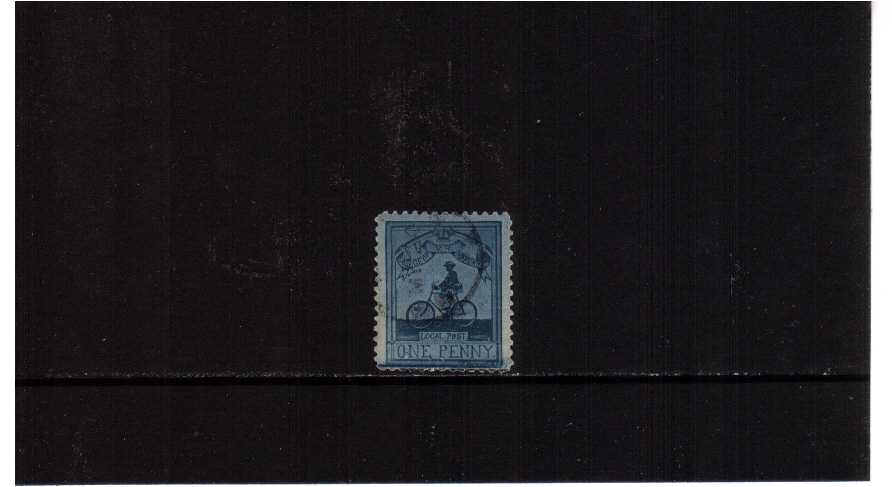 the famous Major Goodyear on his bicycle! 1d Deep Blue on Blue superb fine used. SC Cat �275