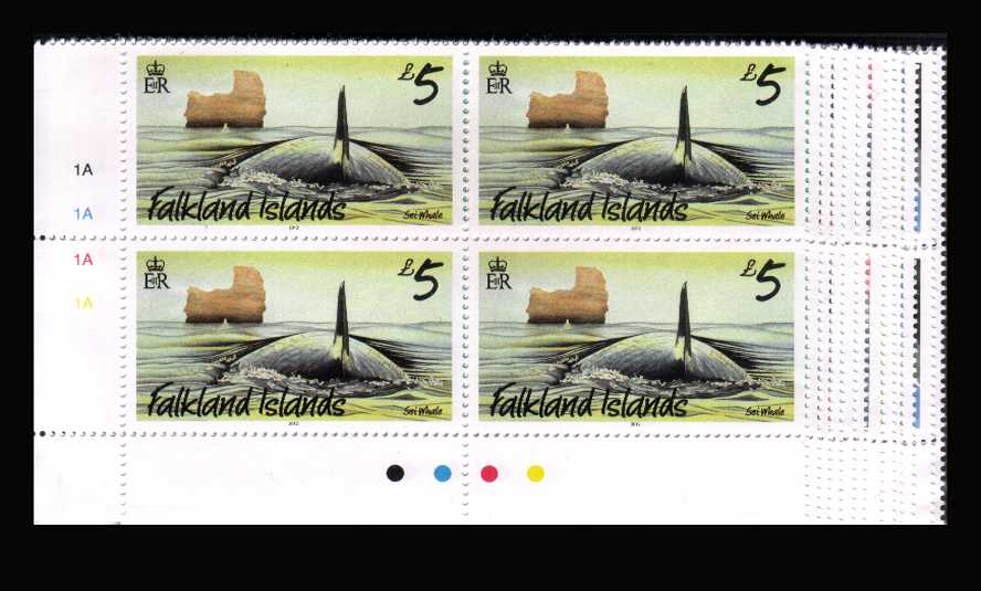 The Whales and Dolphins complete set of twelve superb unmounted mint SW corner cylinder blocks of four.<br><b>XBX</b>