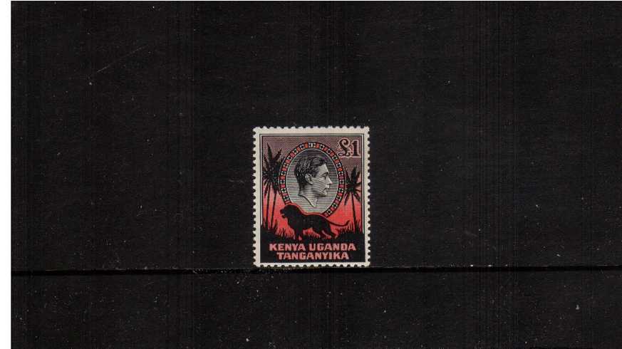 1 Black and Red - Ordinary Paper - Perforation 11¾ x 13<br/>
A good lightly mounted mint single. A rare stamp! SG Cat 500

