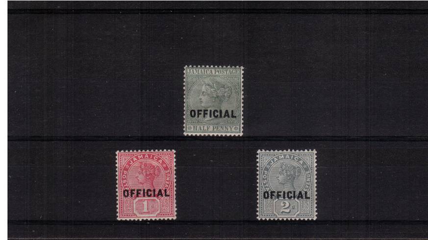 The ''OFFICIALS'' set of three lightly mounted mint.