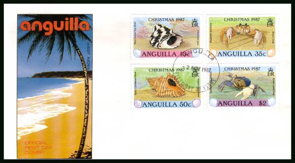 Christmas - SEa Shell and Crabs<br/>on an unaddressed official First Day Cover