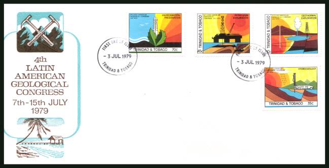 4th Latin American Geoligical Congress <br/>on an unaddressed official First Day Cover.