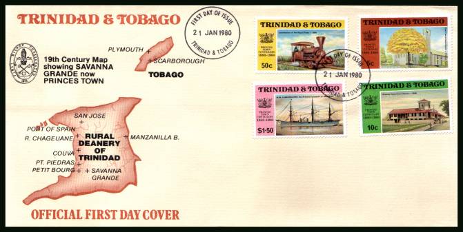 Centenary of Princes Town<br/>on an unaddressed official First Day Cover.