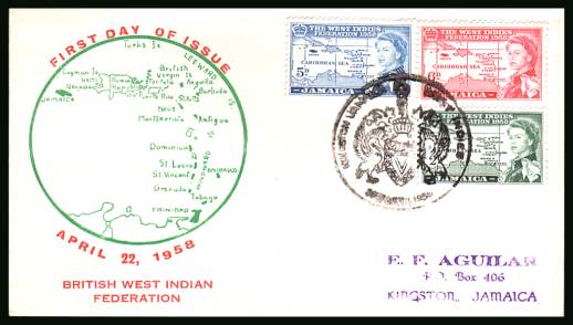 British Caribbean Federation<br/>on an official unaddressed First Day Cover.