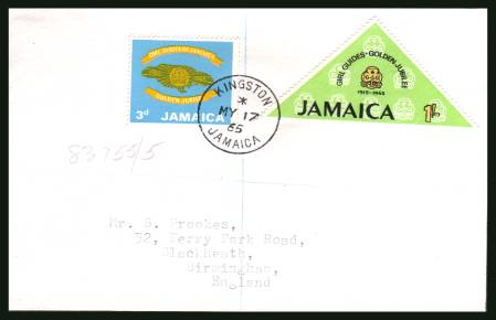 Jamaican Girl Guides<br/>on a plain typed addressed REGISTERED First Day Cover.