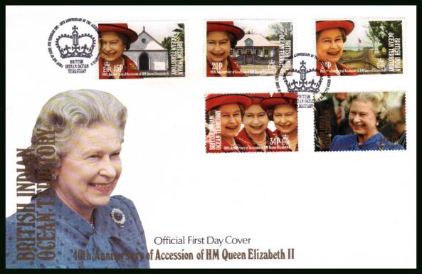 The Queen's Accession<br/>cancelled with special cancel on an illustrated First Day Cover