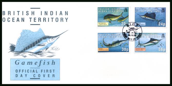 Gamefish<br/>cancelled with special cancel on an illustrated First Day Cover
