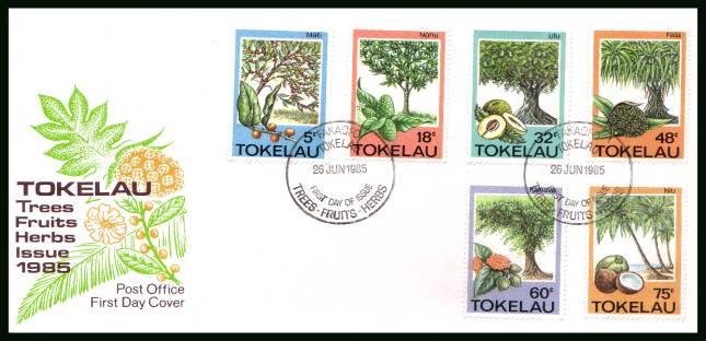 Native Trees<br/>on an illustrated unaddressed First Day Cover 


