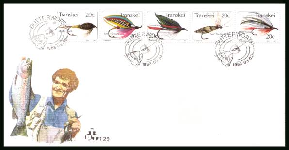 Fishing Flies - 4th Series<br/>on an official unaddressed First Day Cover