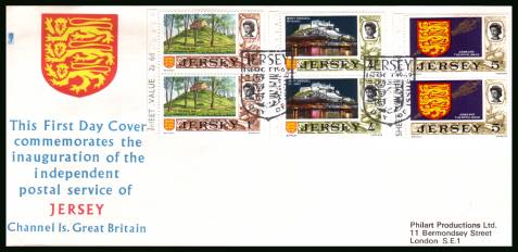 The three booklet panes of two<br/>on a PHILART printed addressed illustrated First Day Cover. 

