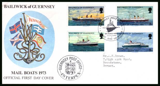 Mail Packet Boats - 2nd Series<br/>on an official typed addressed illustrated First Day Cover 

