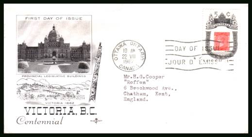 Centenary of Victoria<br/>on a typed addressed First Day Cover.