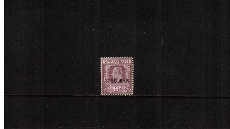 6d Dull Purple and Dull Violet<br/>
A fresh no gum stamp overprinted SPECIMEN
<br><b>QAQ</b>