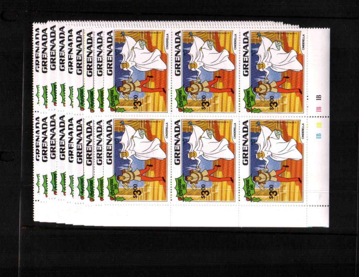 Disney - Christmas<br/> The set of nine in superb unmounted mint cylinder blocks of six.