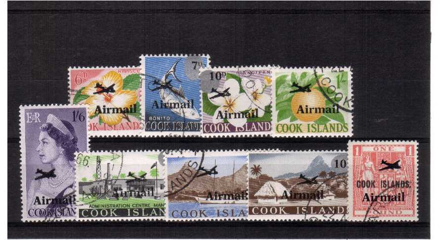 AIRMAILS - Superb fine used set of nine.