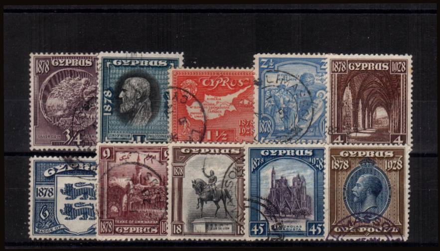 The 50th Anniversary of British Rule set of ten superb fine used<br/>A difficult set to find fine used.<br/><b>QGQ</b>