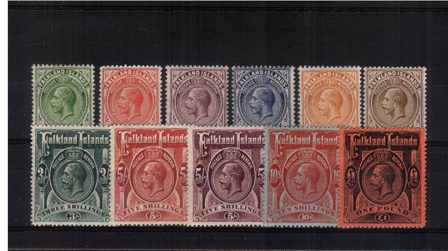 A fine lightly mounted mint set of eleven with the 1 value with a trace of a hinge mark. Exceptional quality! SG Cat 1000

<br><b>QNQ</b>