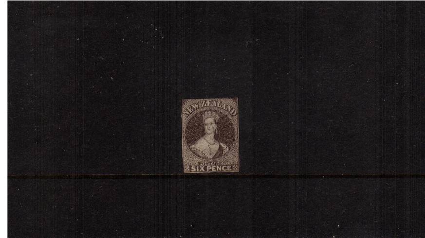 6d Brown - Watermark Large Star<br/>An imperforate single with some gum that obviously may have been perforated at one stage!<br/>You decide! Offered ''as is''.  
<br/><b>QSQ</b>