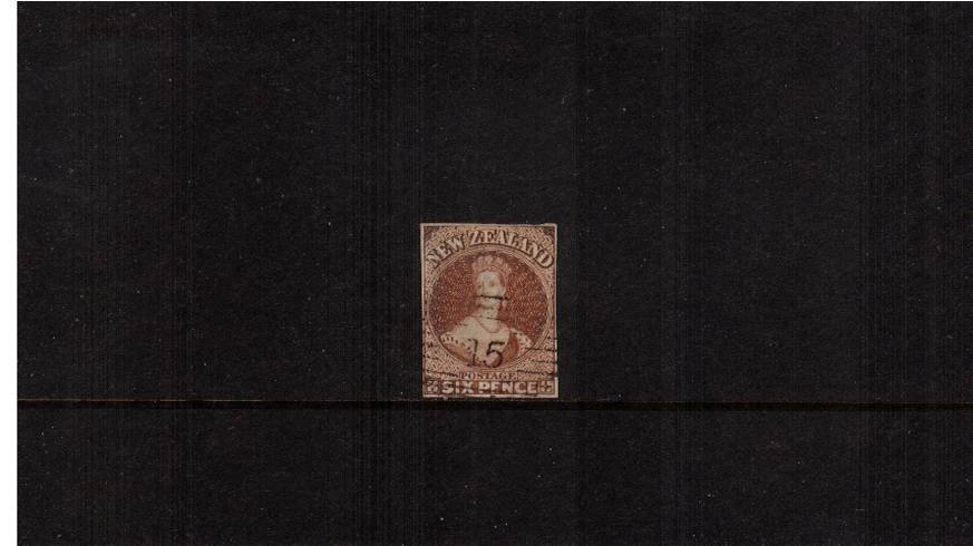 6d Chestnut - No Watermark<br/>
A lovely fine used four margined single. SG Cat 600

<br/><b>QSQ</b>