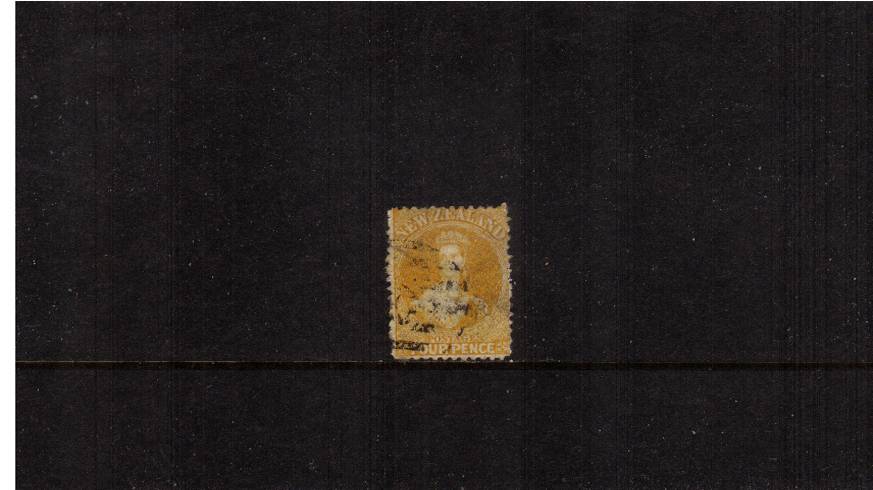 4d Yellow - Watermark Large Star - Perforation 12<br/>
A good fine used stamp with no faults. SG Cat 120

<br/><b>QSQ</b>