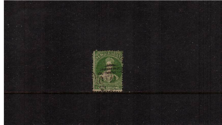 1/- Deep Green - Watermark Large Star - Perforation 12<br/>
A bright and fresh stamp with no faults. SG Cat 350

<br/><b>QSQ</b>