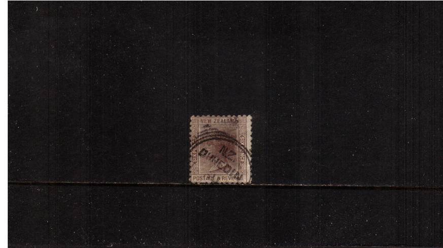 6d Brown - Watermark NZ Star (6mm) - Perforation 12x11<br/>
A good fine used single
<br/><b>QSQ</b>