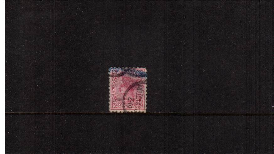 1d Carmine - Watermark NZ Star (7mm) - Perforation 10<br/>
A good used single showing on back an advert in BROWN-PURPLE<br/>reading CREASE'S DANDELION COFFEE CURES INDIGESTION. 
<br/><b>QSQ</b>