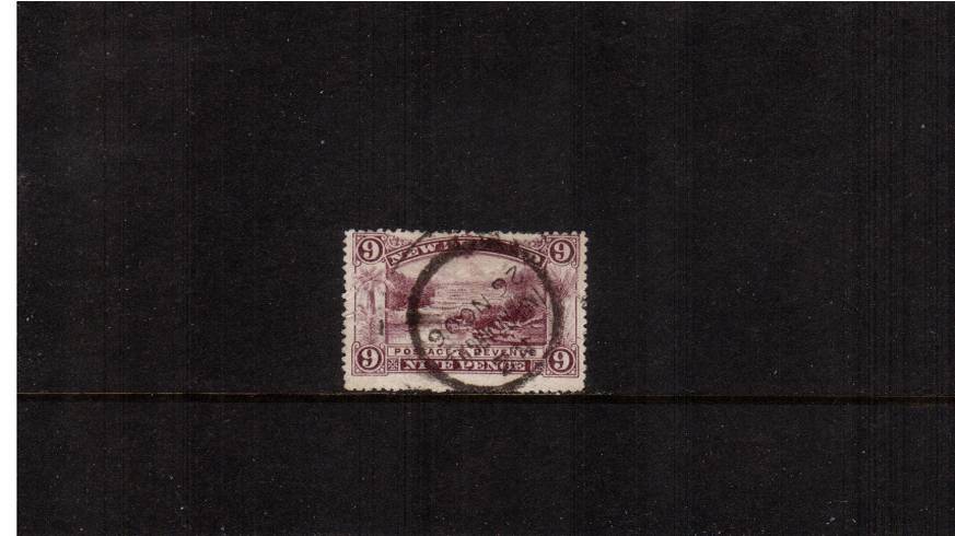 9d Purple  - ''Pictorials'' - Watermark ''Single'' NZ - Perforation 14<br/>
A good fine used single with usual rough perforations cancelled with a CDS dated 26 NO 06.

<br/><b>QSQ</b>