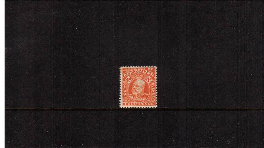 4d Orange-Red - Perforation 14<br/>
A lovely very lightly mounted mint single.<br/><b>QSQ</b>
