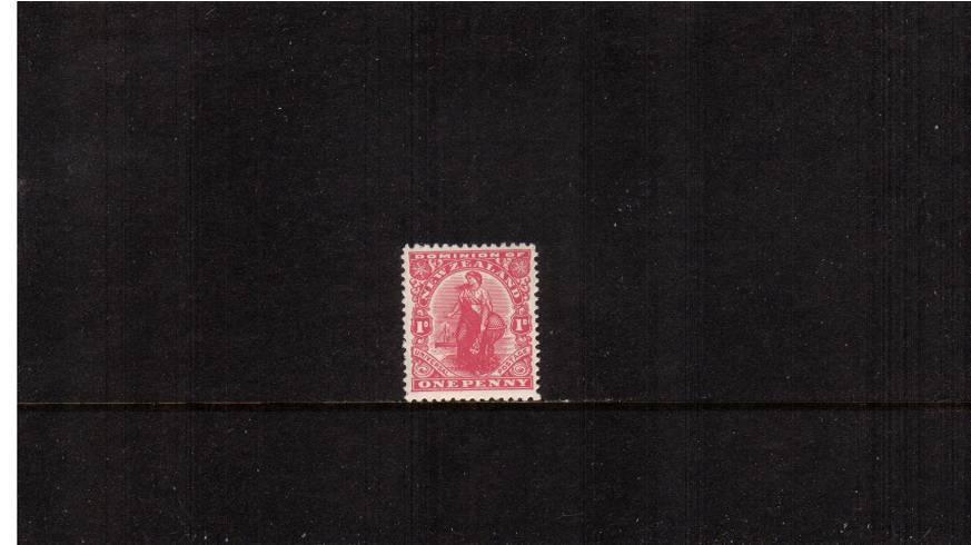 1d Dominion - showing ''NZ'' and Star - Colourless<br/>
A superb unmounted mint single