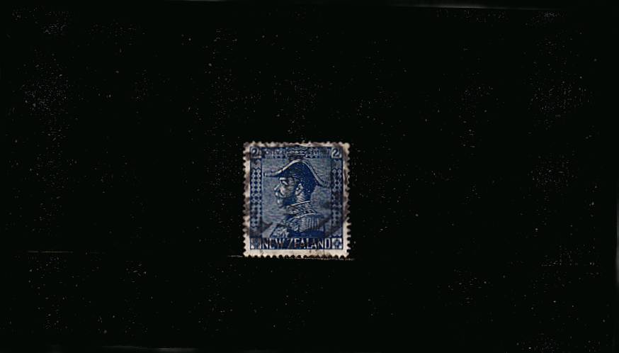 2/- Deep Blue ''Admiral'' single - Jones Chalk Surfaced Paper<br/>A good sound used stamp. SG Cat 70
<br/><b>QSQ</b>