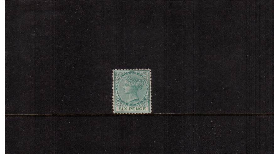 6d Blue-Green - Perforation 12<br/>
A fine stamp with no gum. SG Cat 150