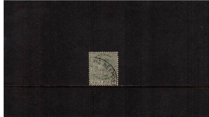 d Dull Green<br/>
A fine used single with feint crease cancelled with a German SEEPOST cancel.