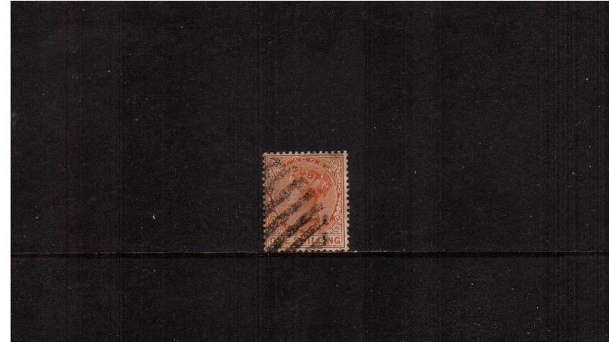 1/- Orange<br/>
A good sound used stamp. SCG Cat 24