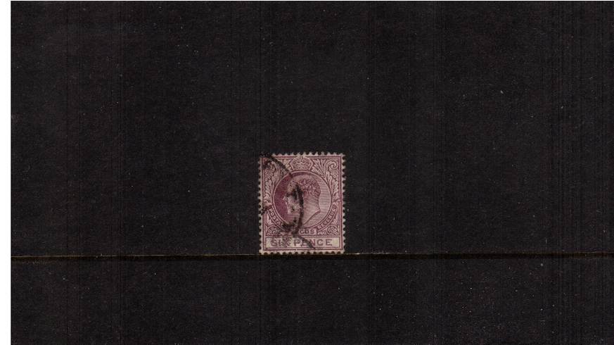 6d Dull Purple and Mauve - Watermark Multiple Crown CA<br/>A good used single SG Cat 7