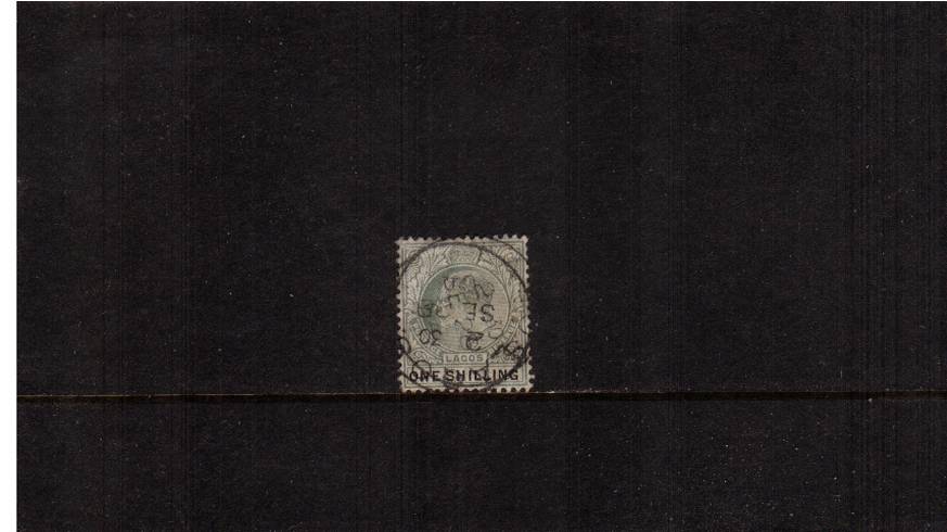 1/- Green and Black - Watermark Multiple Crown CA<br/>A fine used single cancelled with a light CDS. SC Cat 32